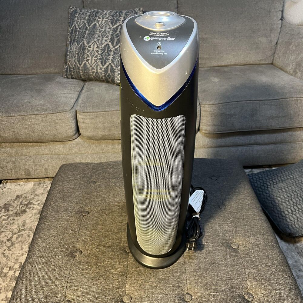 GermGuardian AC4825E Tower Air Purifier HEPA UV-C 3-in-1 Energy Star Black Odor